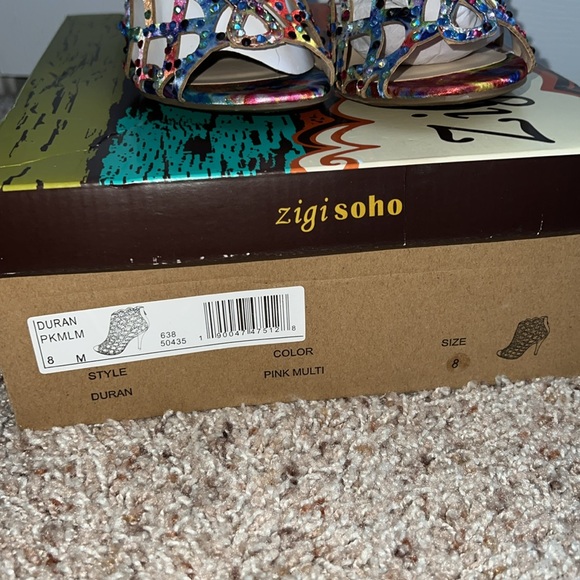 NEW Zigi SoHo Pink Multi Heels - Picture 3 of 6